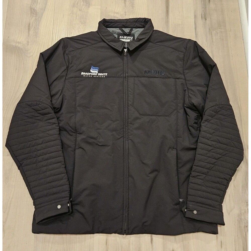 KUIU Men's Fairbanks Insulated Jacket Black Coat Size XL Bradford White Logo